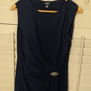 Chaps Blue full length dress woman's size 14